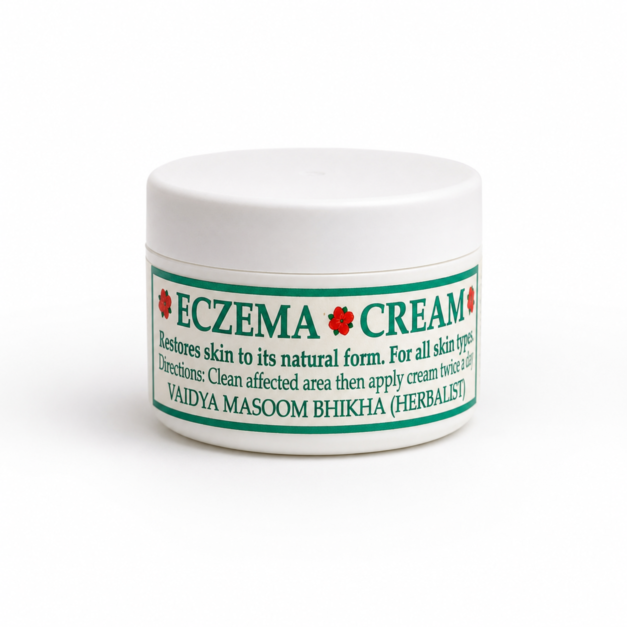 Herbal Eczema Cream jar, front view